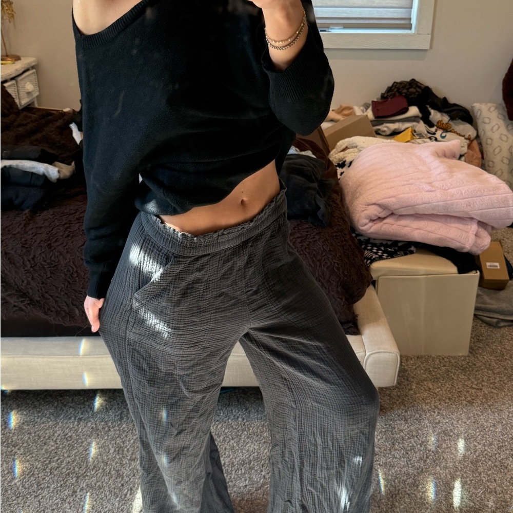 Aerie Charcoal Knit Sweater